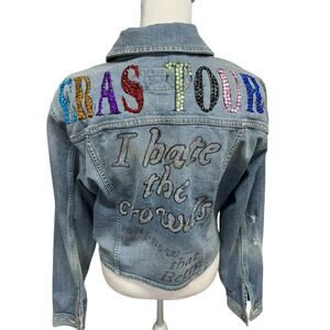 The Eras Tour Bejeweled Taylor Swift Denim Jacket Size XL